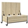 vidaXL Salontafel met&nbsp;wielen 91x55x34 cm bewerkt&nbsp;hout sonoma eiken
