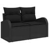 vidaXL Tuin Sofa Set met kussen 9 pcs Zwart