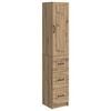 vidaXL Kastenset 2 st 33 x 34,5 x 87 cm Bewerkt hout Artisanaal eiken