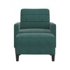 vidaXL Fauteuil met voetenbank 60 cm fluweel donkergroen