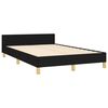 vidaXL Bedframe zonder matras 120x200 cm stof zwart