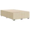 vidaXL Bedframe zonder matras 120x200 cm stof cr&egrave;mekleurig