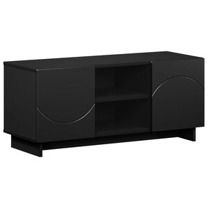 vidaXL TV-standaard 90 x 34,5 x 40 cm Zwart Bewerkt hout