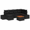 vidaXL Tuinbankenset 7 st Zwart poly rattan