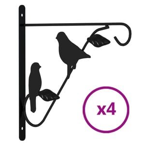vidaXL Hangmandbeugels 4 st staal zwart
