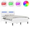 vidaXL Bedframe met matras Wit 120 x 190 cm Kunstleer