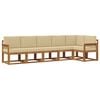 vidaXL Buiten bankenset 6 st Natuurlijk en Beige