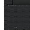 vidaXL Tweezitsbank met kussens poly rattan zwart