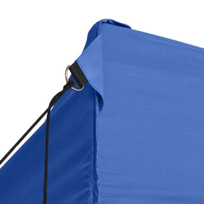 vidaXL Partytent met 3 zijwanden inklapbaar 3x4 m staal blauw