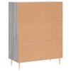 vidaXL Dressoir 69,5x34x90 cm bewerkt hout grijs sonoma eikenkleurig