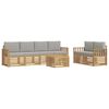 vidaXL Buiten bankenset 7 st Wit en Lichtgrijs Polyester
