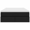 vidaXL Opslag bed met matras met matras Zwart 120 x 190 cm Nep Leer