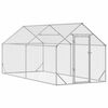 vidaXL Kippenhok Zilver 400 x 170 x 177 cm Gegalvaniseerd staal