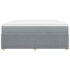 vidaXL Boxspring met matras stof lichtgrijs 180x200 cm