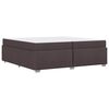 vidaXL Bedframe met matras Donkerbruin 200 x 200 cm Stof