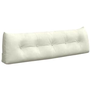 vidaXL Rugkussen Cr&egrave;me 160 x 24 x 50 cm Fluweel