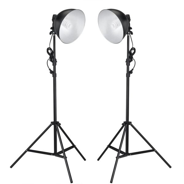 vidaXL Fotostudioset met lampen, achtergrond en reflector
