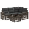 vidaXL Tuinbankenset 5 st Grijs en Donkergrijs poly rattan