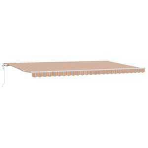vidaXL Uitschuifbare luifel Meerkleurig 600 &times; 300 cm Stof en Aluminium