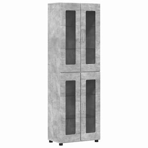 vidaXL Hoge kast FLORIN Beton Grijs 60 x 35 x 182 cm Bewerkt hout