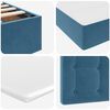 vidaXL Opslag bed met matras Donkerblauw 200 x 200 cm Fluweel