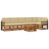 vidaXL Buiten bankenset 7 st Natuurlijk en Beige Polyester