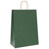 vidaXL Papieren zakken 50 st met hengsels 32x17x44 cm groen