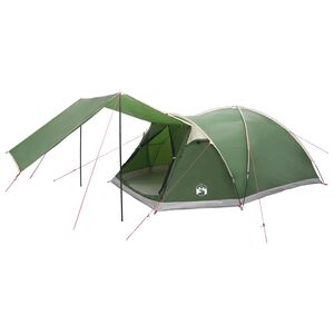 vidaXL Huisje Tent met dak Groen 6-persoons Polyester en staal