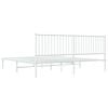 vidaXL Bedframe met hoofdbord metaal wit 200x200 cm