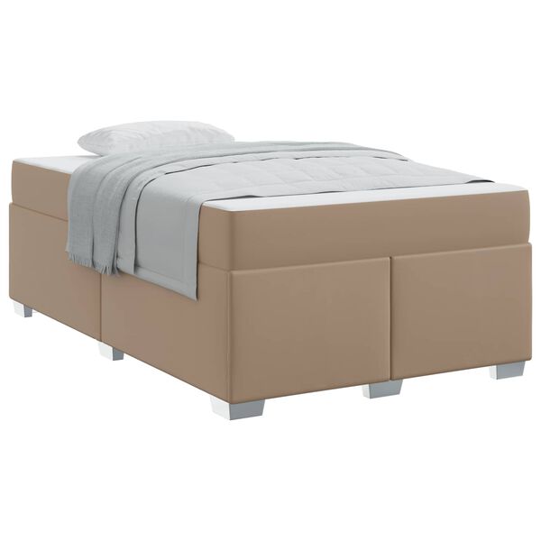 vidaXL Bedframe met matras Cappuccino 120 x 190 cm Stof