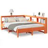 vidaXL Bed met boekenkast zonder matras grenenhout wasbruin 160x200 cm