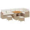 vidaXL Tuin Sofa Set 9 st 6-Aantal zitplaatsen Beige Poly riet