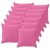 vidaXL Kussensloop 12 st HOUTEN Roze 50 x 50 cm Polyester