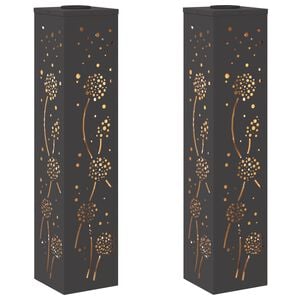 vidaXL Solar LED Pad Licht 2 st Warmwit 18 x 18 x 80 cm