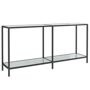 vidaXL Wandtafel 160x35x75,5 cm gehard glas wit