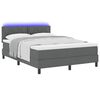 vidaXL Boxspring bed met matras Donkergrijs 160 x 200 cm Stof