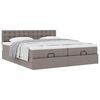vidaXL Ottoman bed met matrassen 160x200cm stof taupe