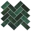 vidaXL Haringbeen Tegel 50 st Donkergroen 30 x 30 cm