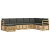 vidaXL Buiten bankenset 8 st Wit en antracietkleurig Polyester