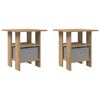 vidaXL Nachtkastje 2 pcs Artisan Eiken 41 x 40 x 45 cm Bewerkt hout