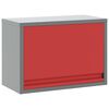 vidaXL Gereedschapskast met opslag Rood en Grijs 50 x 25 x 35 cm