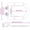 vidaXL Toiletzitting Verstelbaar Zwart 48,5 x 36 x 5 cm Polypropyleen