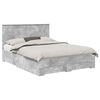 vidaXL Bedframe met lade Beton Grijs 150 x 200 cm Bewerkt hout