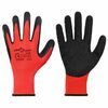 vidaXL Werkhandschoenen 12 st Rood en Zwart 8 / m Latexcoating