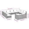 vidaXL 11-delige Loungeset met kussens poly rattan bruin