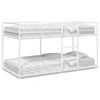 vidaXL Stapelbed zonder matras 90x190 cm staal wit
