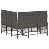 vidaXL Tuin Ligbank Set Grijs en Donkergrijs 164 x 164 x 112 cm