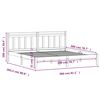 vidaXL Bedframe massief grenenhout honingbruin 200x200 cm