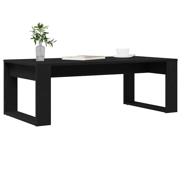 vidaXL Salontafel Zwart eiken 102 x 50 x 35 cm Bewerkt hout