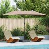 vidaXL Tuinparasol Taupe 385 x 209 x 244 cm Stof